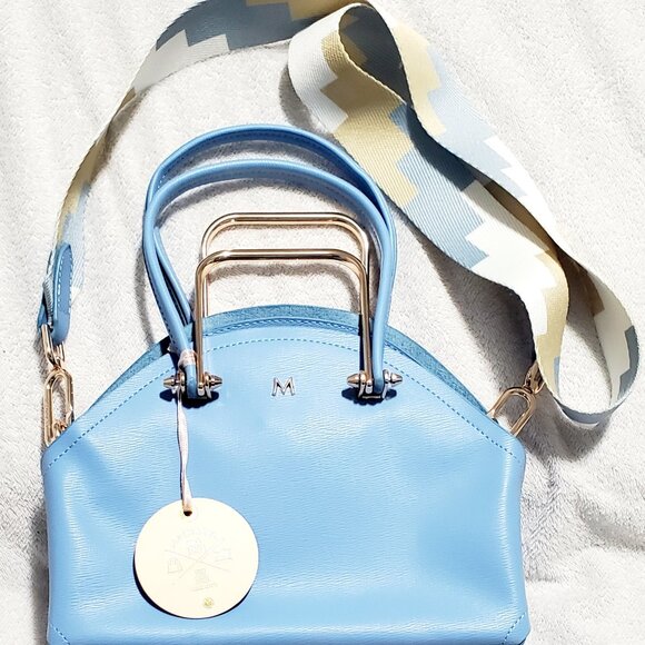 MATMAZEL "Gian" Metal Handle Hand & Shoulder Bag- Crossbody Purse - Picture 12 of 17